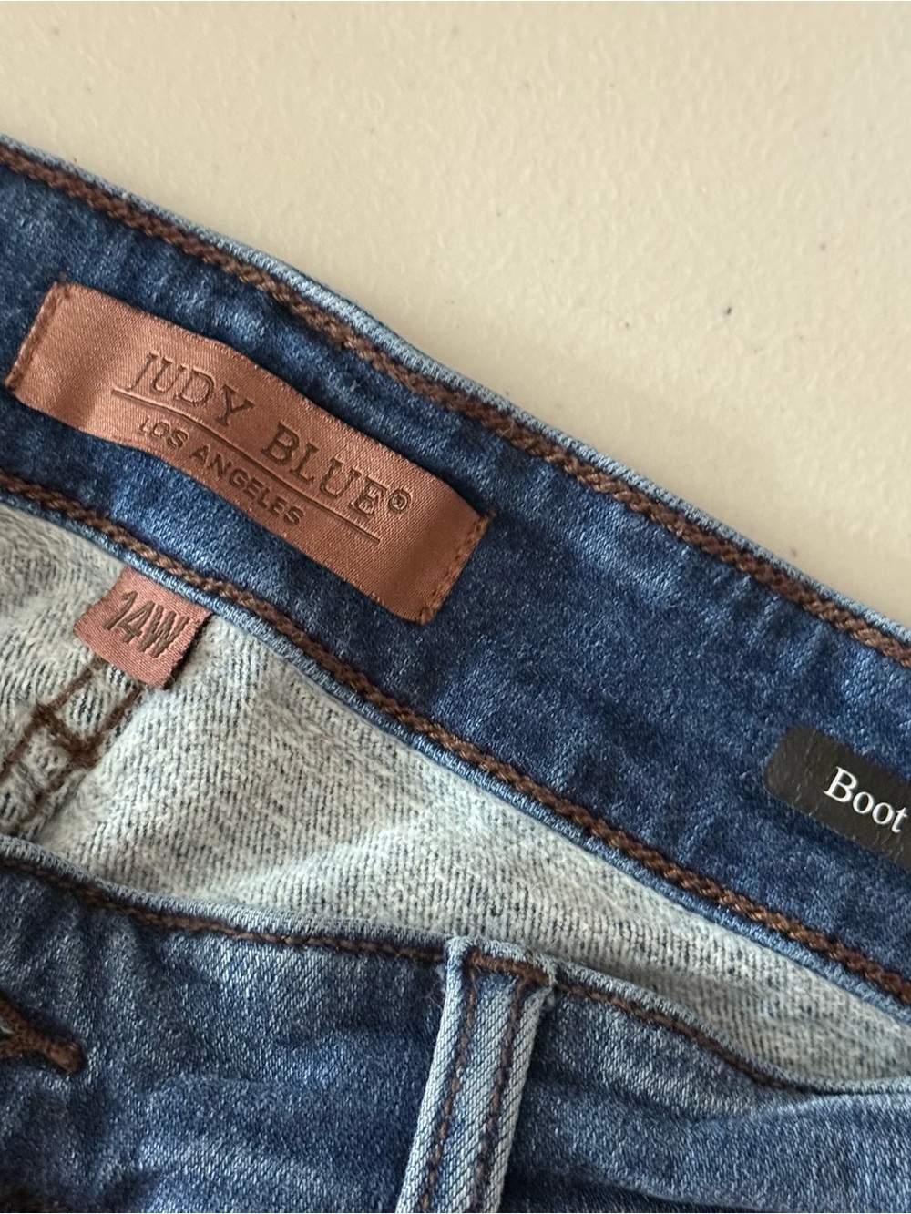 Judy‎ Blue Bootcut Jeans Women’s 14W Dark Wash Stretch Mid Rise Denim - Picture 6 of 8